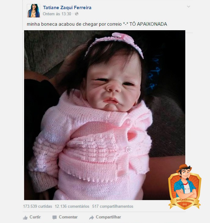 tati zaqui mostra boneca facebook